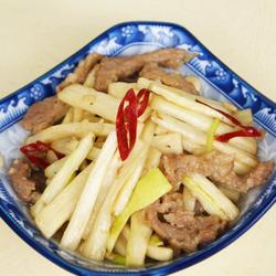 茭白炒肉丝的做法[图]