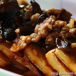 午餐肉豆腐盖浇菜的做法[图]