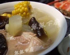 玉米冬瓜木耳龙骨汤[图]