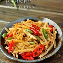 豉椒辣炒藕丝的做法[图]