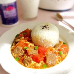 番茄滑蛋牛肉饭的做法[图]