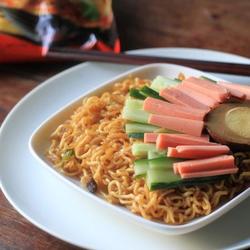 三鲜拌炒方便面的做法[图]