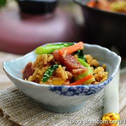 豉油腊味煲仔饭的做法[图]