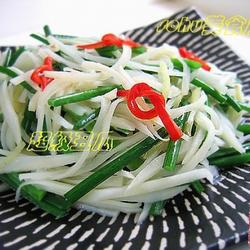 韭菜苔炒藕的做法[图]