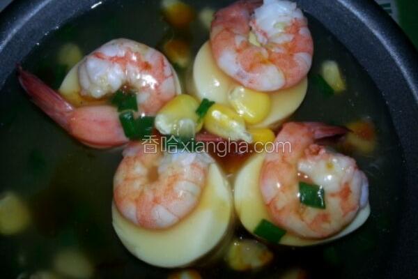 鲜虾蒸豆腐