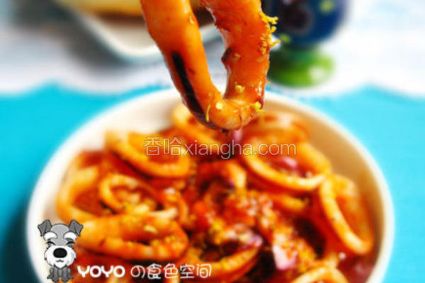 茄汁桂花鱿鱼圈