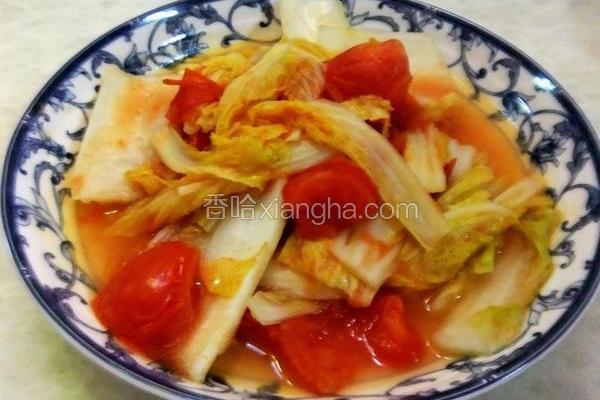 大白菜炒西红柿