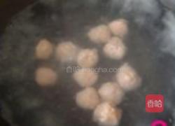 肉丸油菜的做法图解3