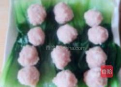 肉丸油菜的做法图解4