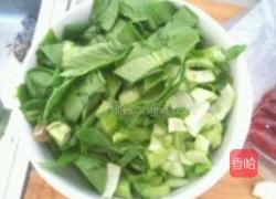 油菜腊肠菜饭的做法图解2