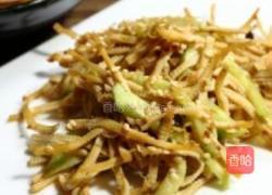 秋黄瓜拌豆腐丝的做法图解1