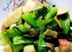 杏鲍菇炒油菜的做法图解6