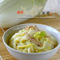黄芽菜炒年糕的做法[图]