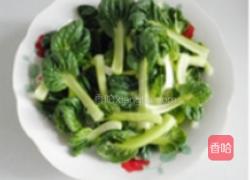 草菇炒塌菜的做法图解2