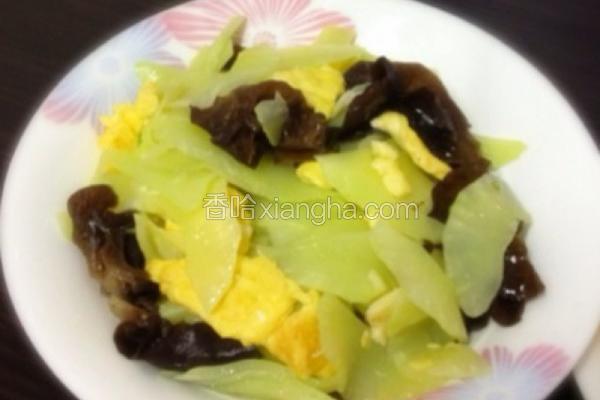 莴笋木耳炒鸡蛋