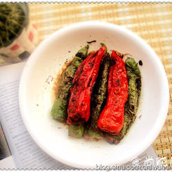 肉酿彩色虎皮椒的做法[图]