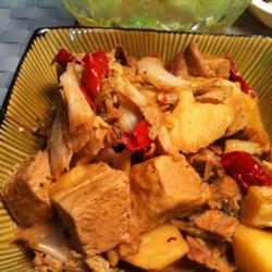 辣烧冻豆腐白菜的做法[图]