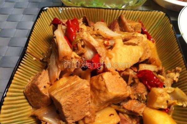 辣烧冻豆腐白菜