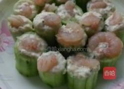 黄瓜酿豆腐虾盅的做法图解3