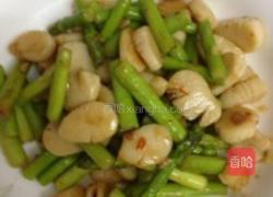 泰汁芦笋炒带子的做法图解3