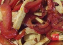 红椒炒方干的做法图解4