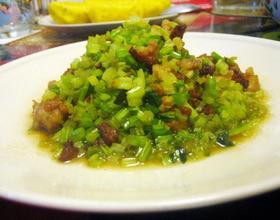 小西芹炒肉末[图]