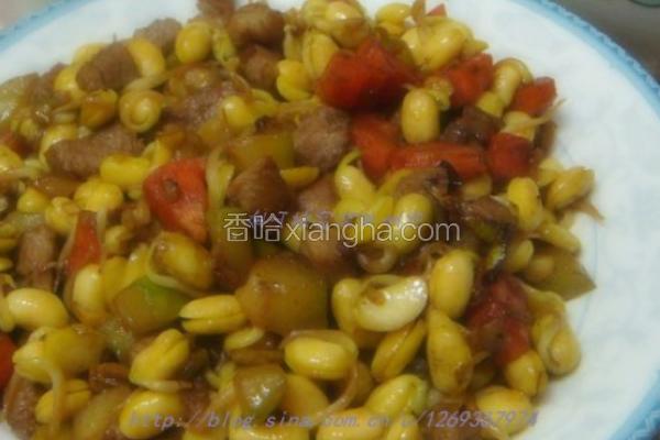 黄豆嘴炒三丁