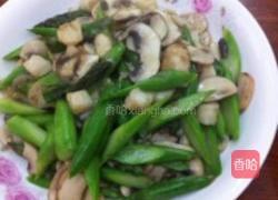 芦笋口蘑炒鲜贝的做法图解4