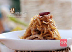 肉丝炒咸菜的做法图解3