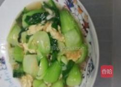 油菜鸡蛋的做法图解1