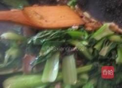 元蘑炒油菜的做法图解3