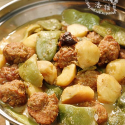 油豆角小土豆炖肉丸的做法[图]