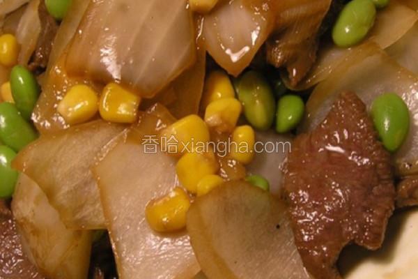 洋葱炒牛舌