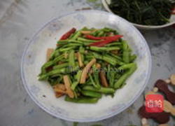 空心菜杆炒火腿的做法图解4