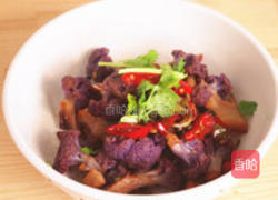 干锅紫菜花的做法图解4