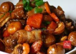 栗子扇贝肉与豆焖肉的做法图解4