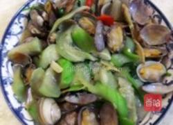 花蛤炒丝瓜的做法图解4
