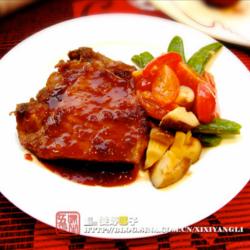 葡汁烩小排佐甜豆香菇的做法[图]