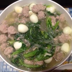 苔菜粉条肉丸煲的做法[图]