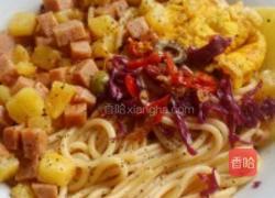 菠萝午餐肉意粉的做法图解4