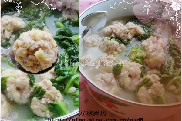 小白菜肉丸汤