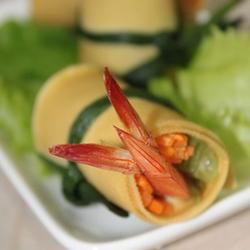 通菜梗鲜虾卷 的做法[图]