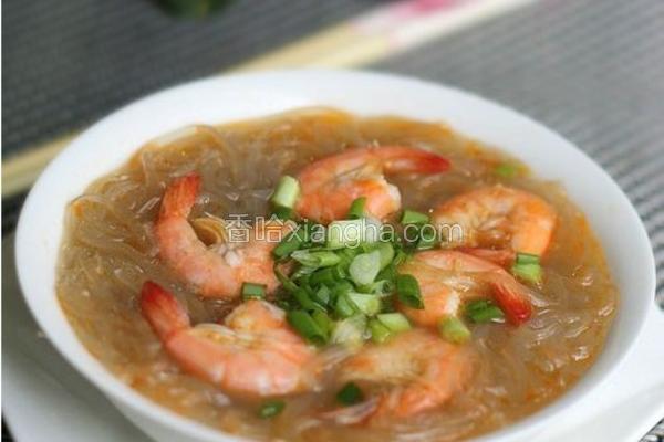 鲜虾粉丝汤