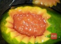 燕窝炖木瓜的做法图解3