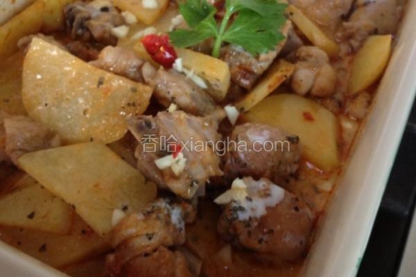 烤鸡腿肉配椰浆红咖喱汁