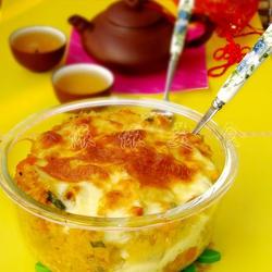 鸡丁南瓜酱焗饭的做法[图]