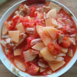 西红柿土豆肉片的做法[图]