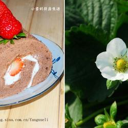 可可奶油草莓蛋糕卷】的做法的做法[图]