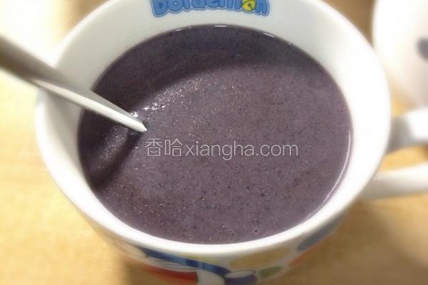 紫薯紫米豆浆