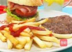 培根牛肉汉堡的做法图解8